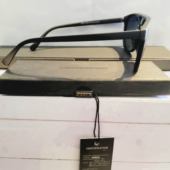 Unisex Sunglasses Polarized 100% UV Hand Made 59mm Black/ Black Lens 139mm main image 4